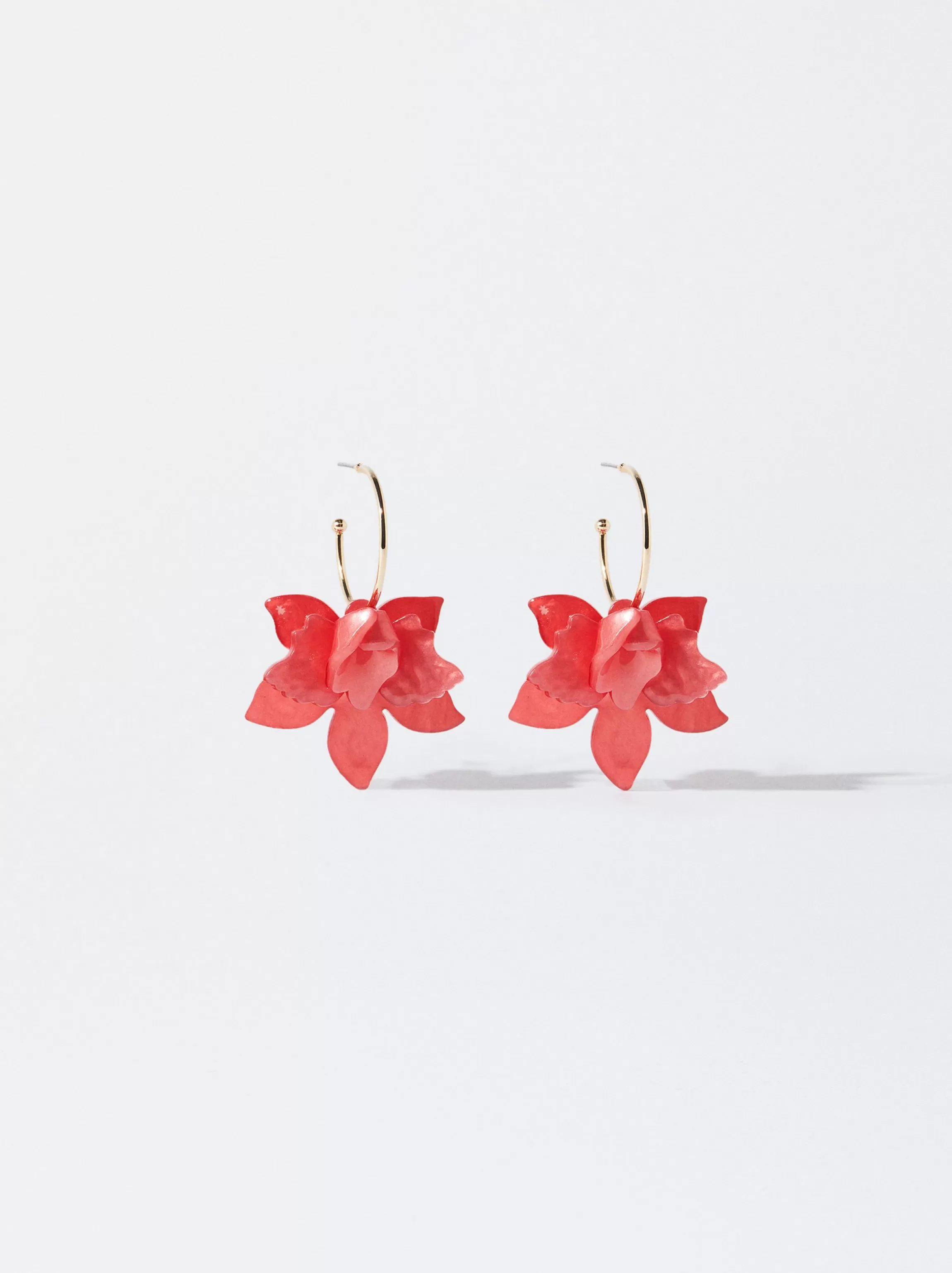 Mujer PARFOIS Trend Collection | Pendientes de aro | Pendientes largos | Pendientes medianos*Pendientes Con Flor Coral