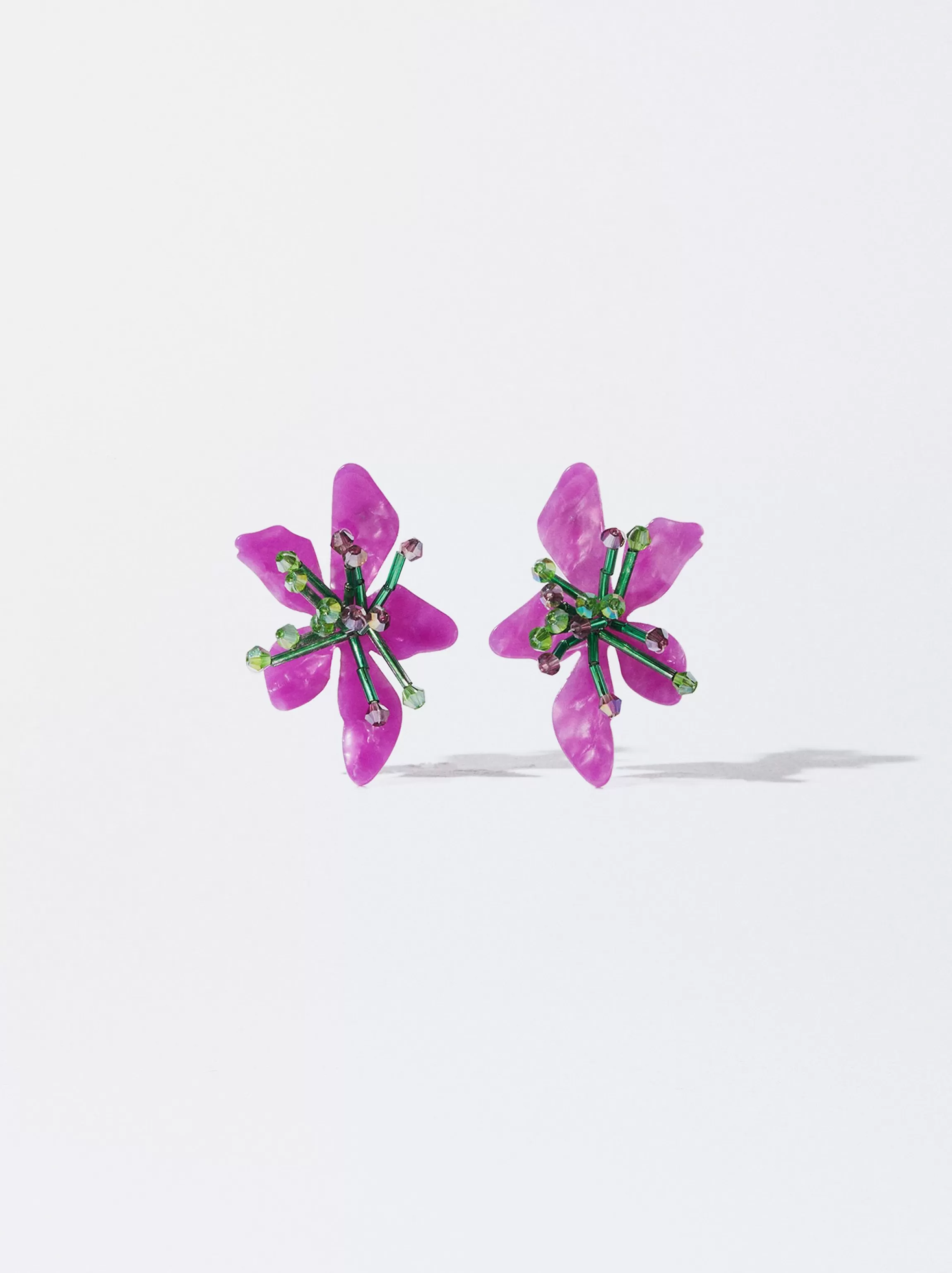 Mujer PARFOIS Trend Collection | Pendientes largos*Pendientes Con Flor Violeta