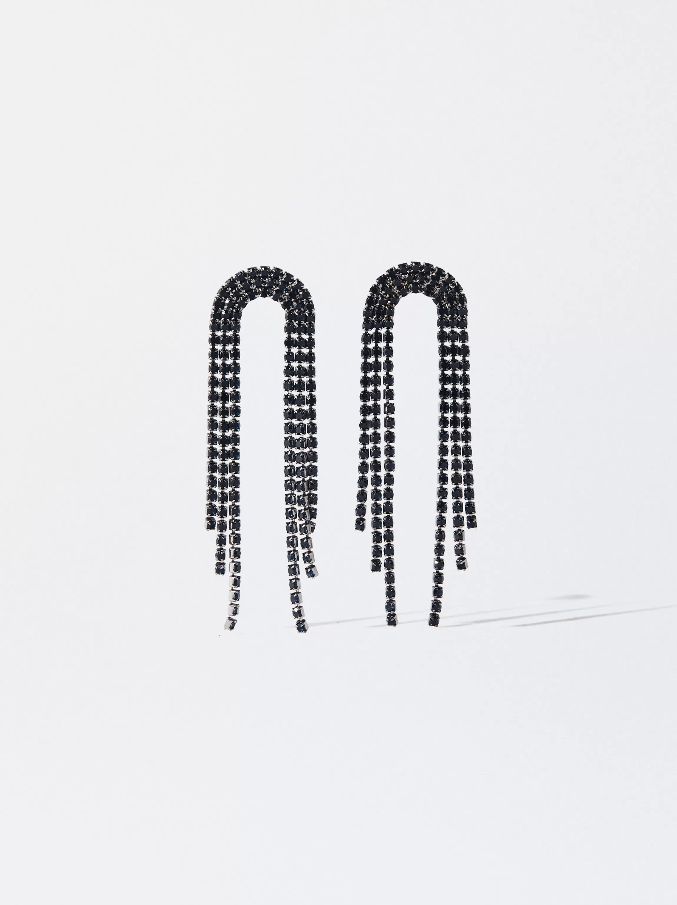 Mujer PARFOIS Pendientes largos*Pendientes Con Strass Azul