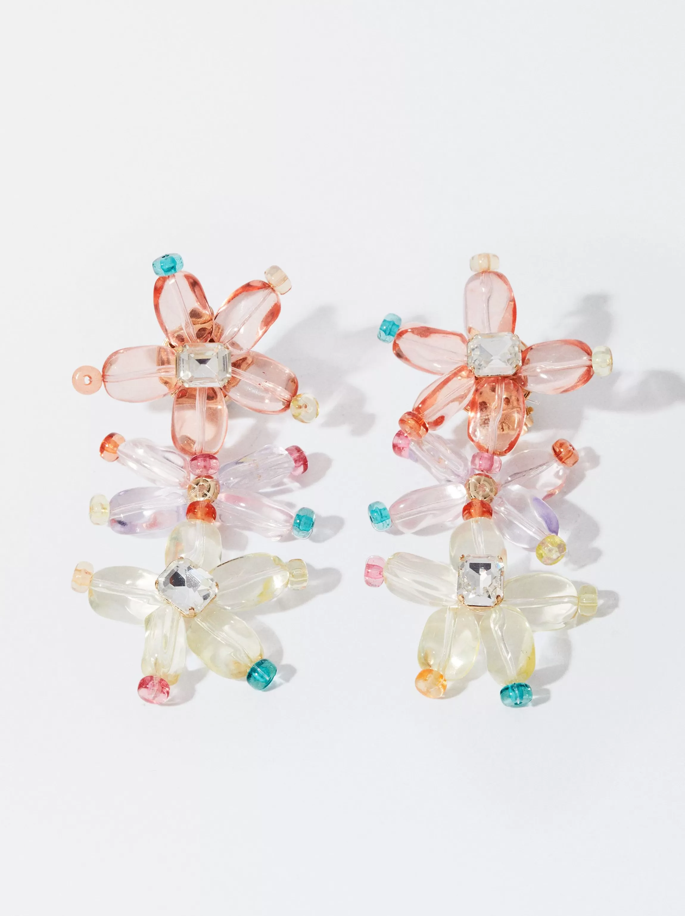 Mujer PARFOIS Trend Collection | Pendientes largos*Pendientes De Clip Con Cristales Multicor