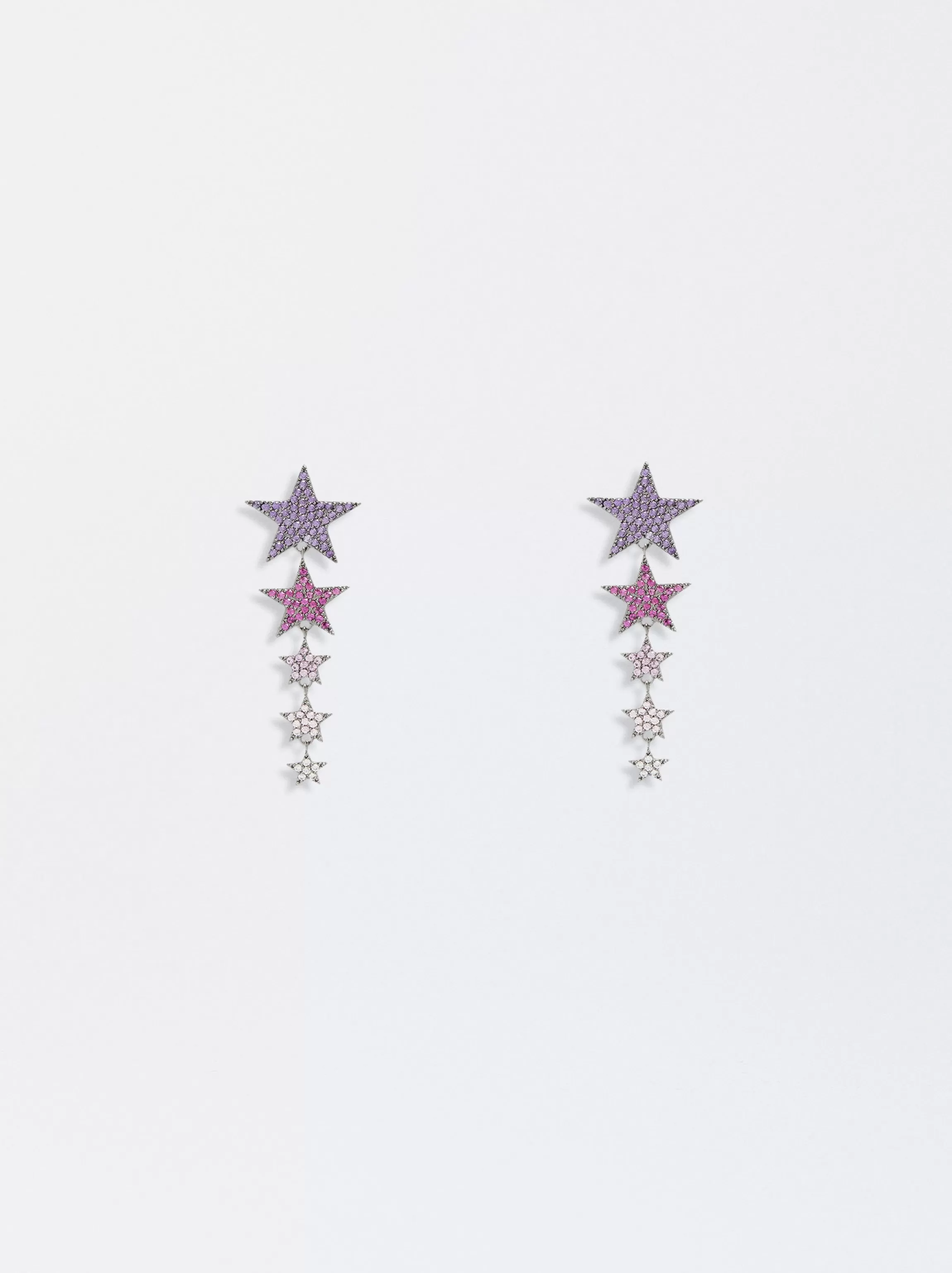 Mujer PARFOIS Premium | Pendientes largos*Pendientes Estrellas Y Circonitas Multicor