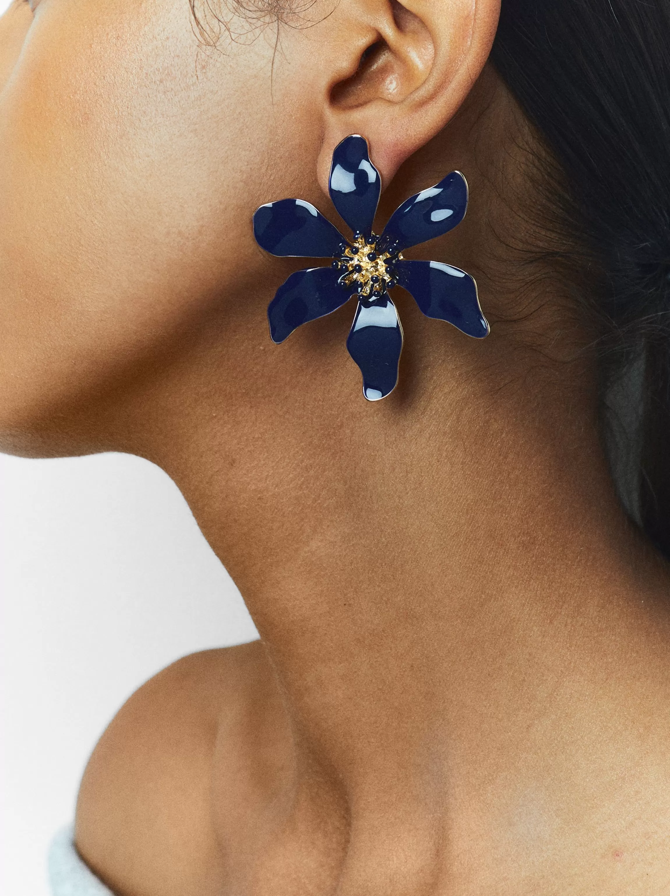 Mujer PARFOIS Pendientes largos*Pendientes Flor Azul