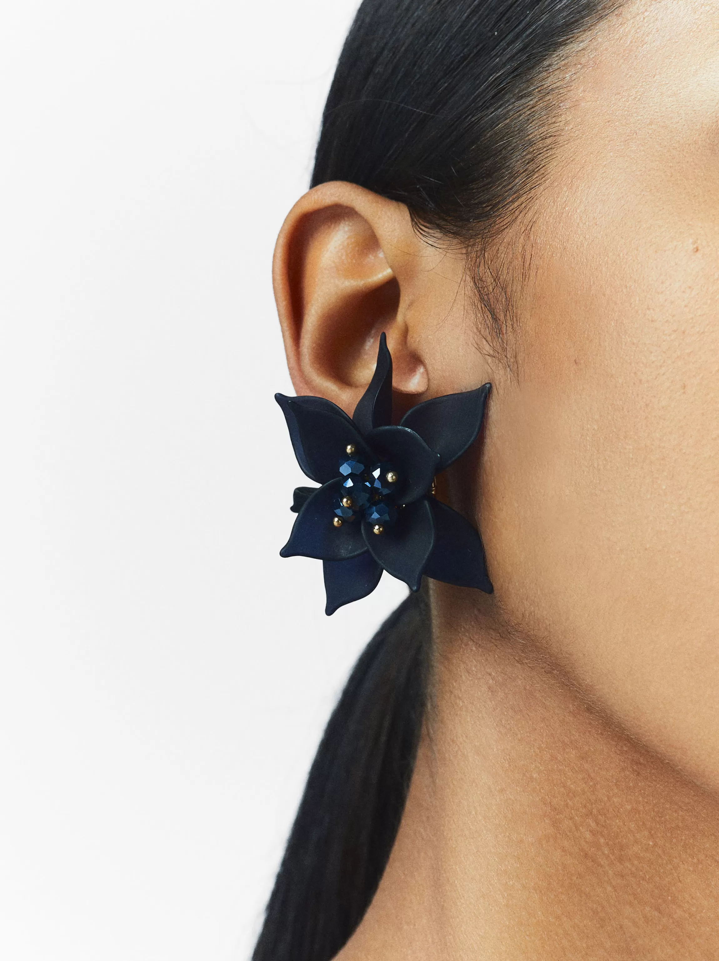 Mujer PARFOIS Pendientes largos | Pendientes medianos*Pendientes Flor Azul