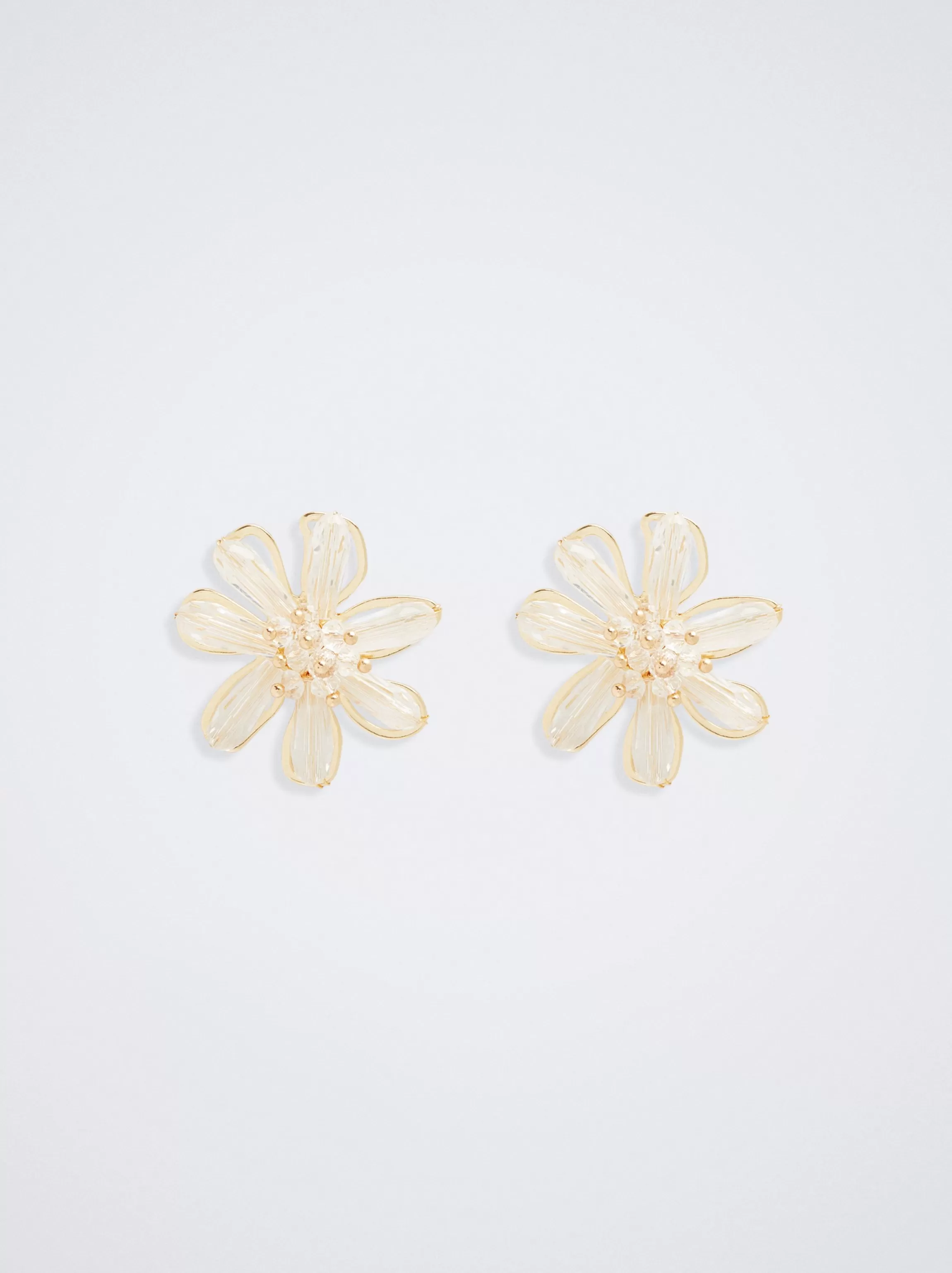 Mujer PARFOIS Trend Collection | Pendientes largos | Pendientes medianos*Pendientes Flor Con Abalorios Dorado