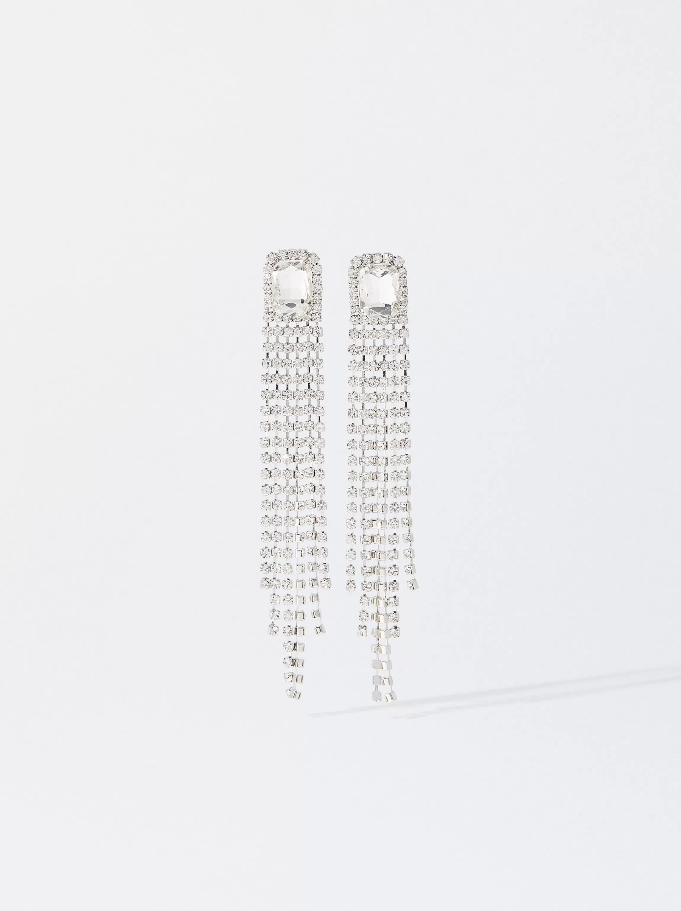 Mujer PARFOIS Trend Collection | Pendientes largos*Pendientes Largos Con Cristales Negro