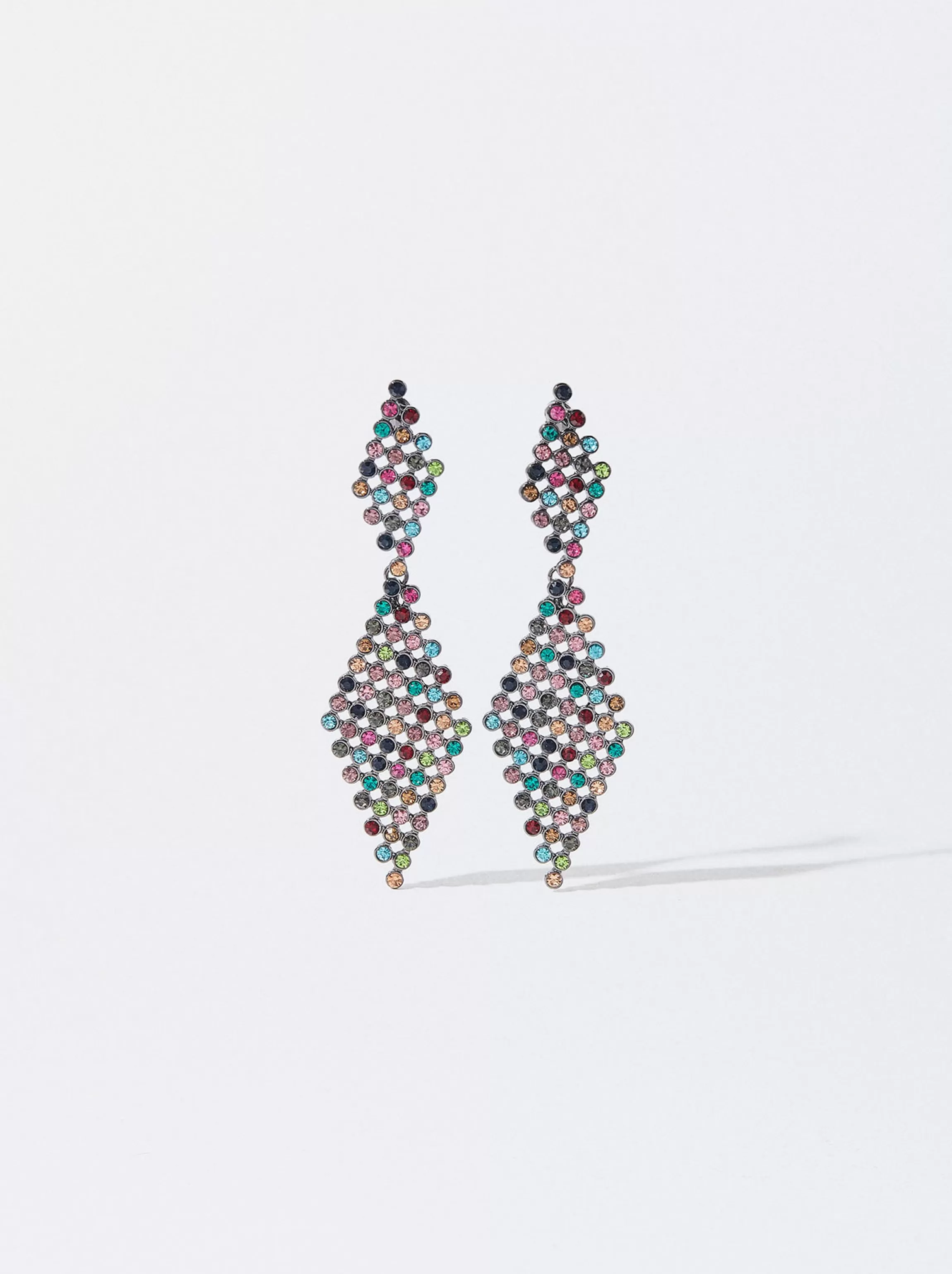 Mujer PARFOIS Trend Collection | Pendientes largos*Pendientes Rombos Con Cristales Multicor