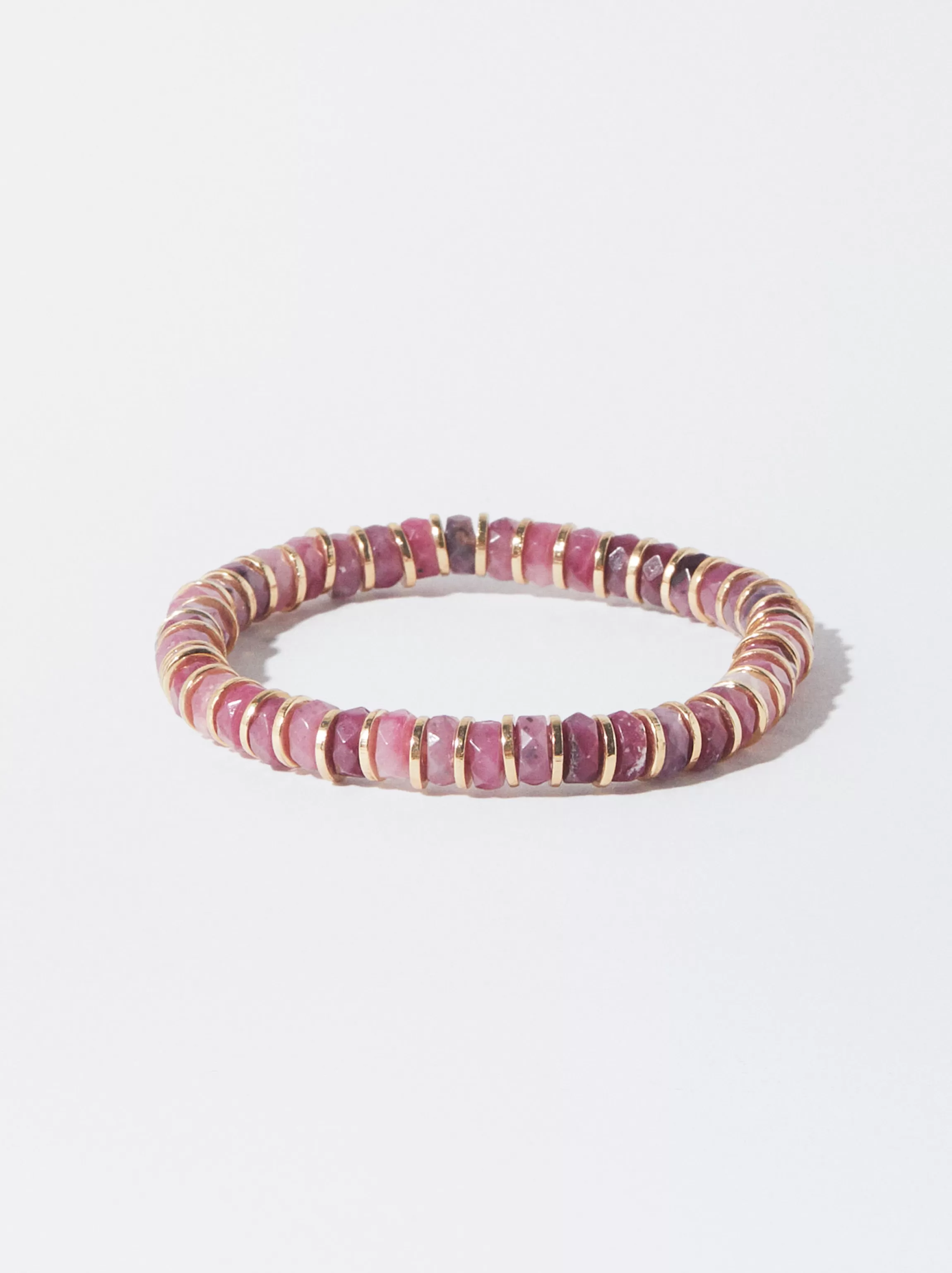 Mujer PARFOIS Pulseras*Pulsera Ajustable Con Piedra Rosa