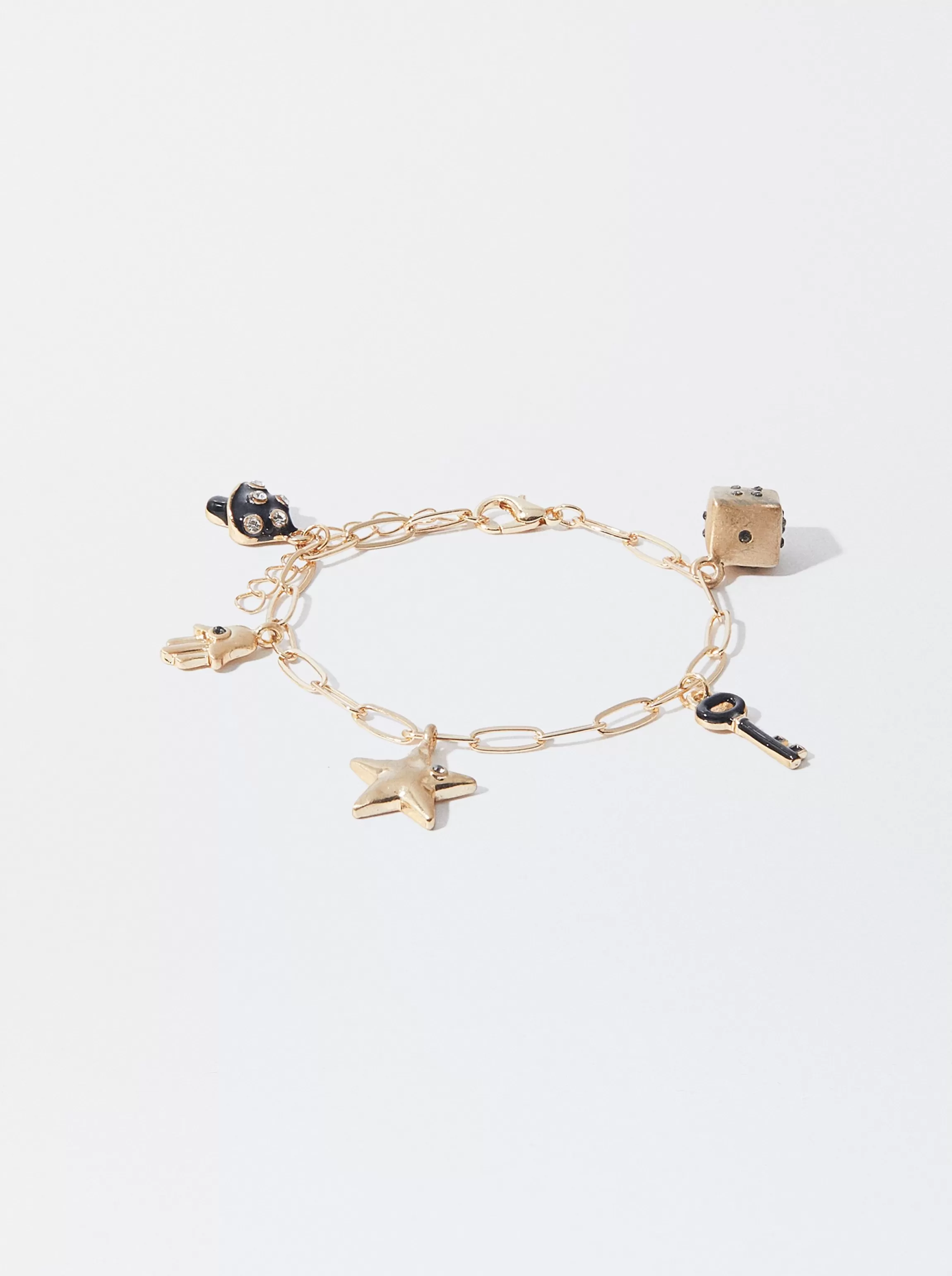 Mujer PARFOIS Pulseras*Pulsera Con Charms Negro