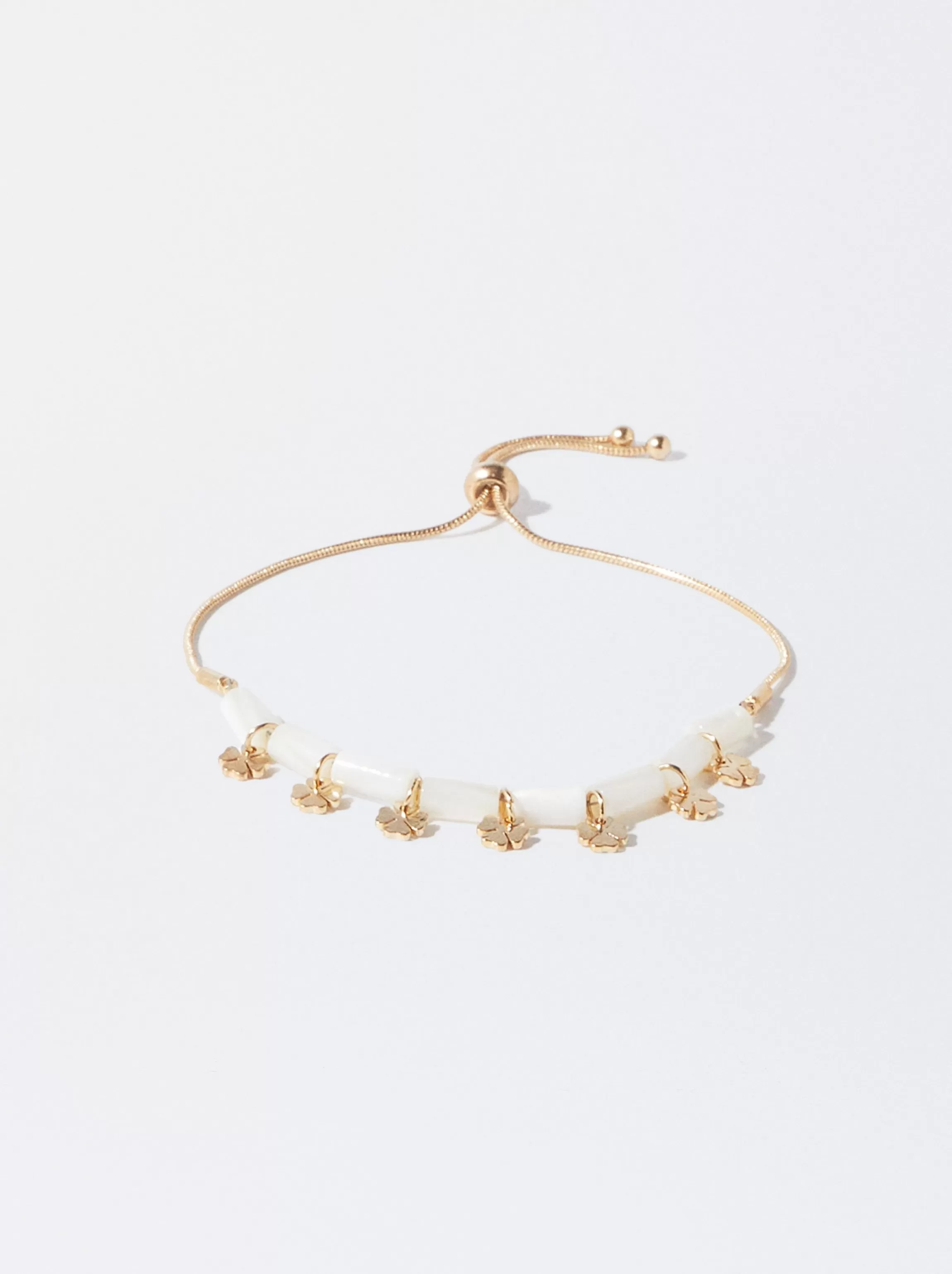 Mujer PARFOIS Pulseras*Pulsera De Concha Con Trébol Dorado