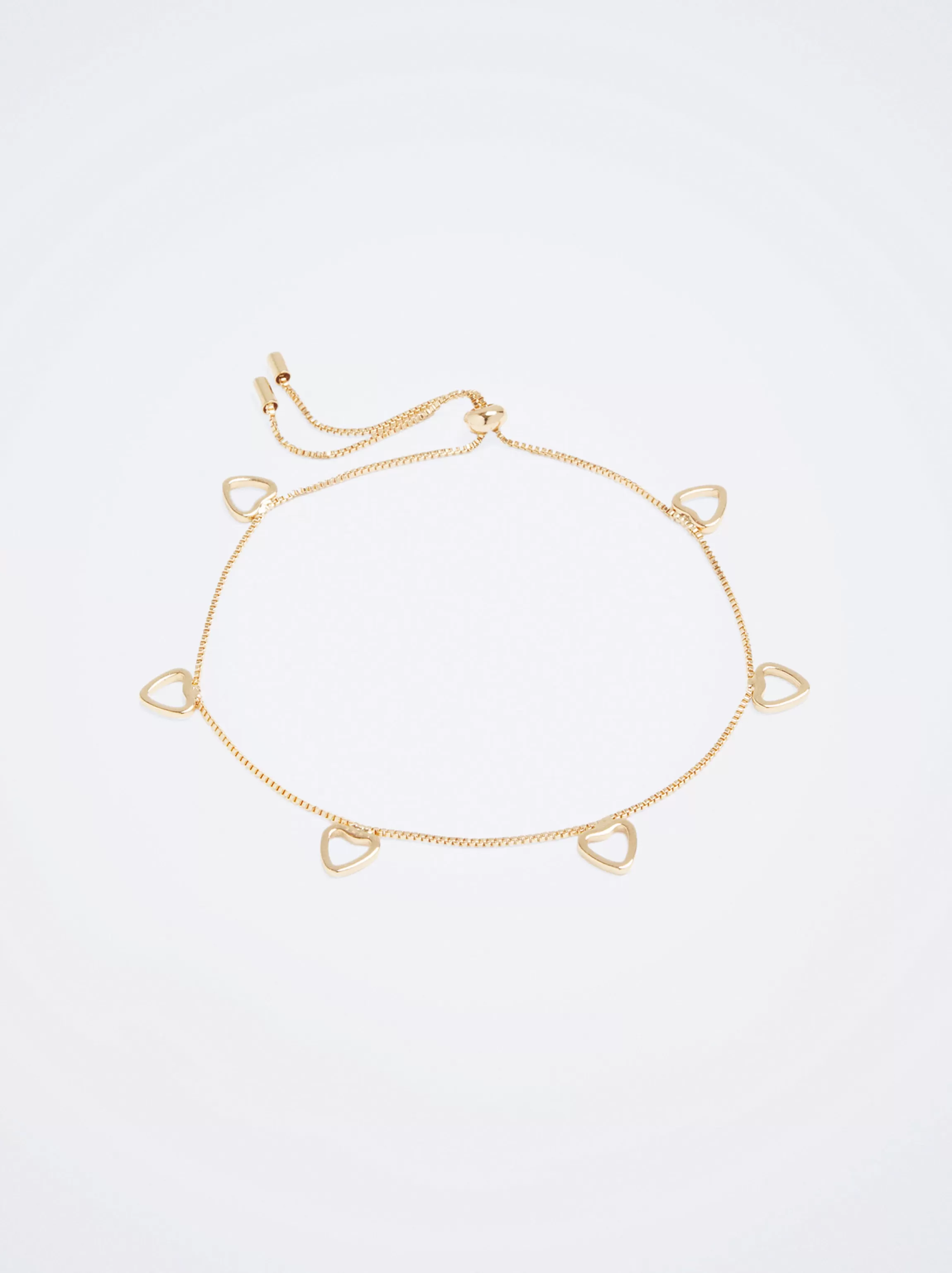 Mujer PARFOIS Bisutería Delicada | Pulseras*Pulsera Dorada Con Corazón Dorado