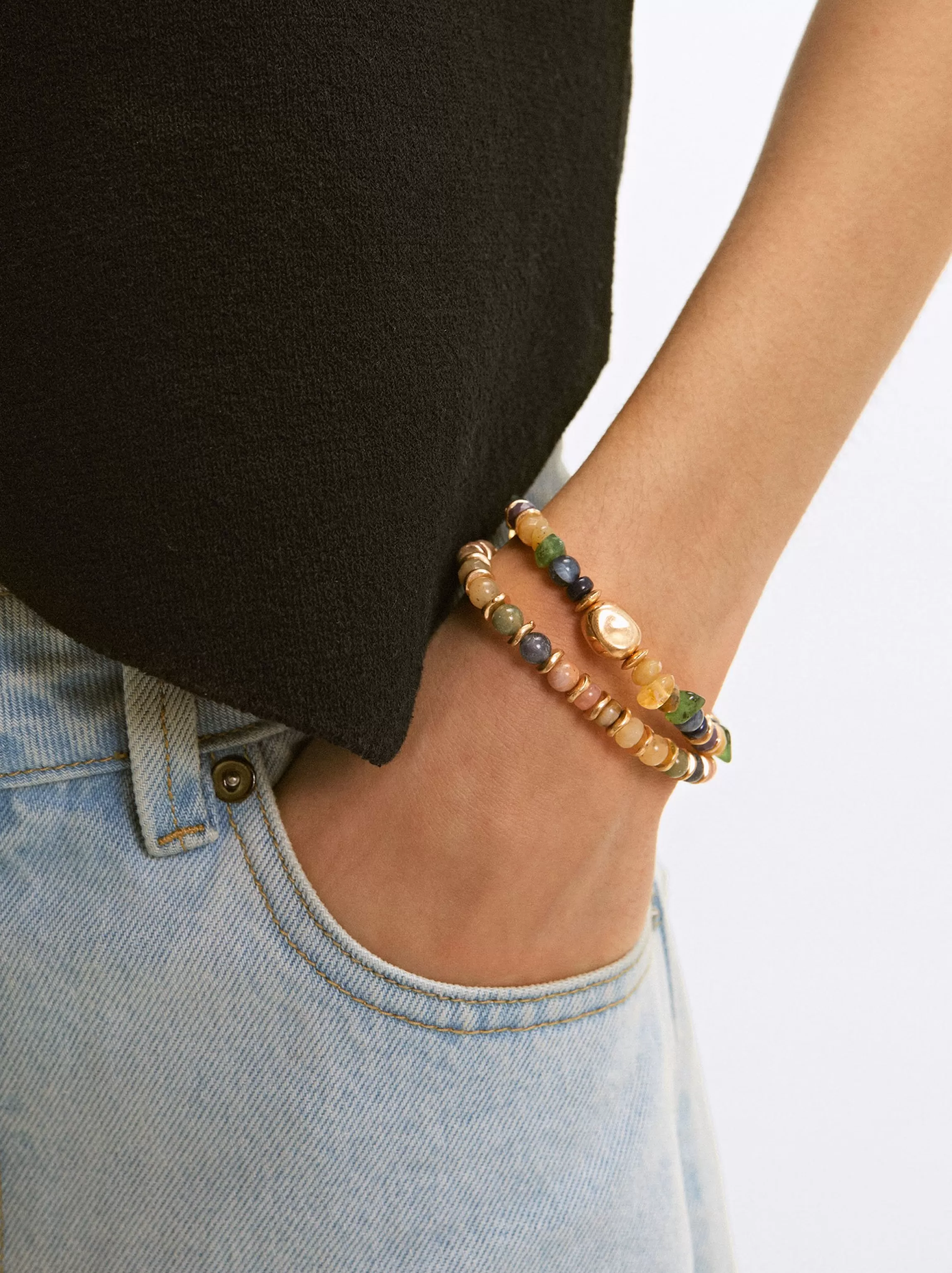 Mujer PARFOIS Pulseras | Conjunto de Pulseras*Pulsera Elástica Con Piedras Multicor