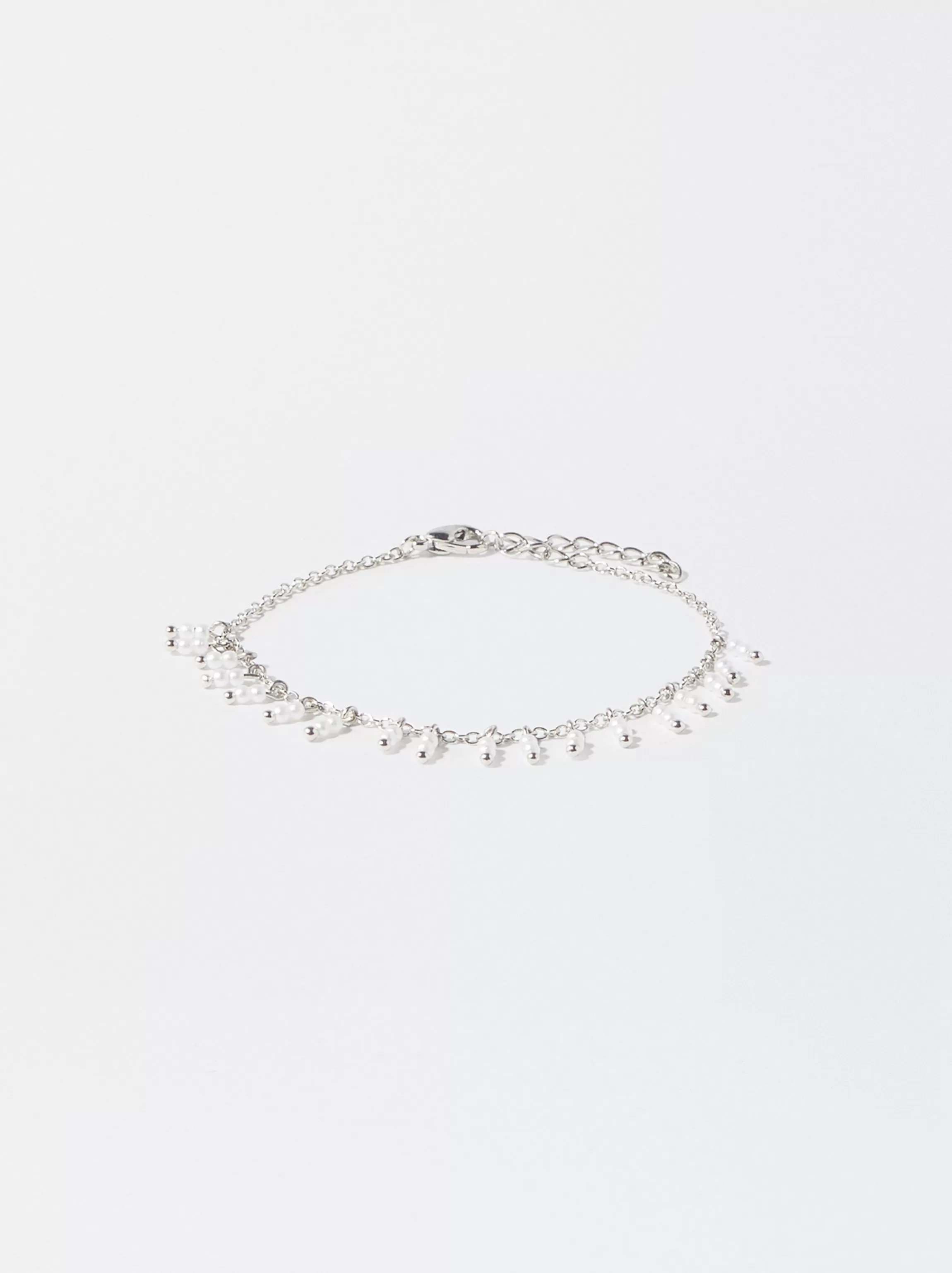 Mujer PARFOIS Bisutería Delicada | Pulseras*Pulsera Plateada Con Perlas Plateado