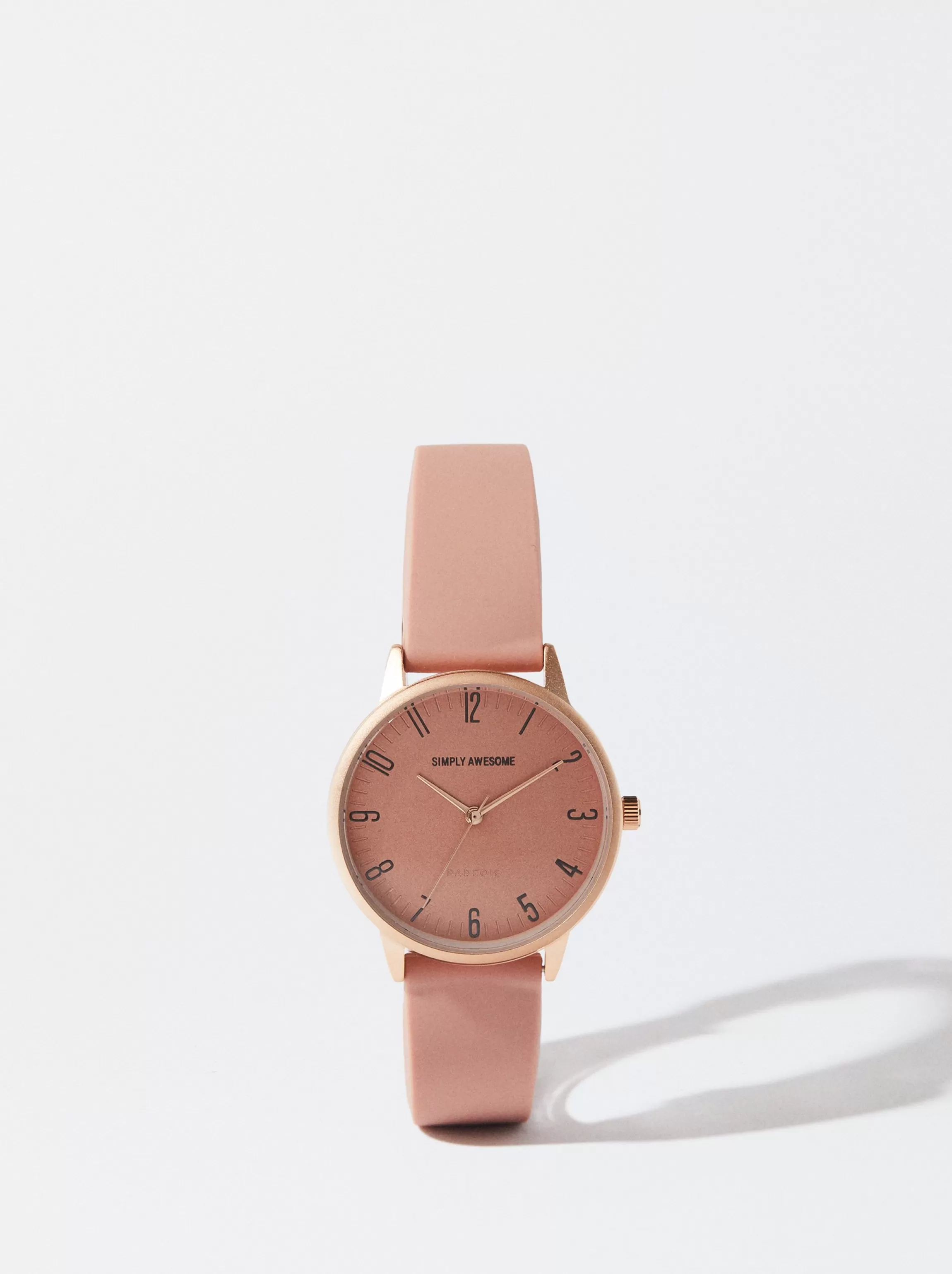 Mujer PARFOIS Relojes Oro Rosa*Reloj Correa De Silicona Rosa