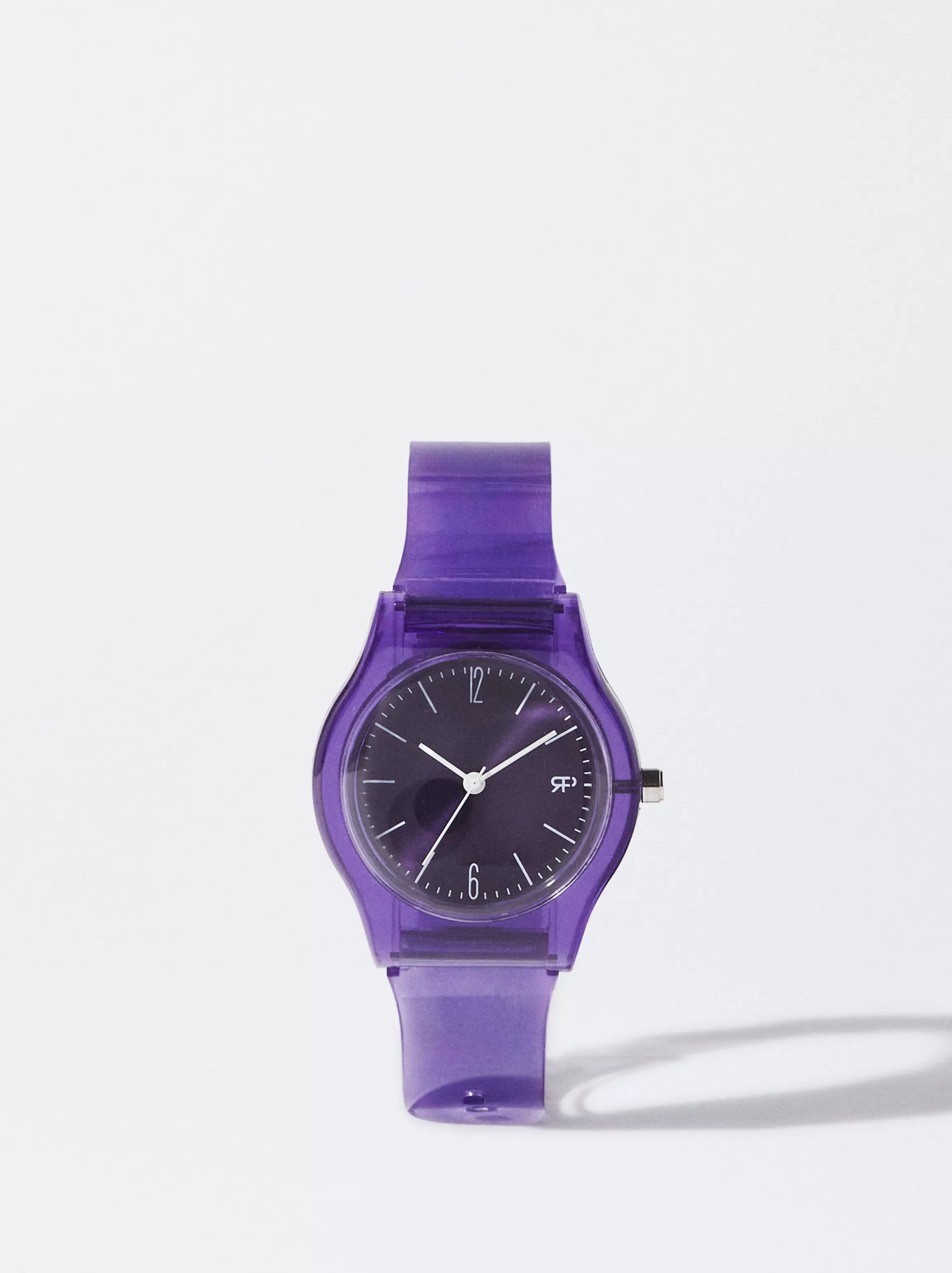 Mujer PARFOIS Relojes Plateados*Reloj Correa De Silicona Violeta