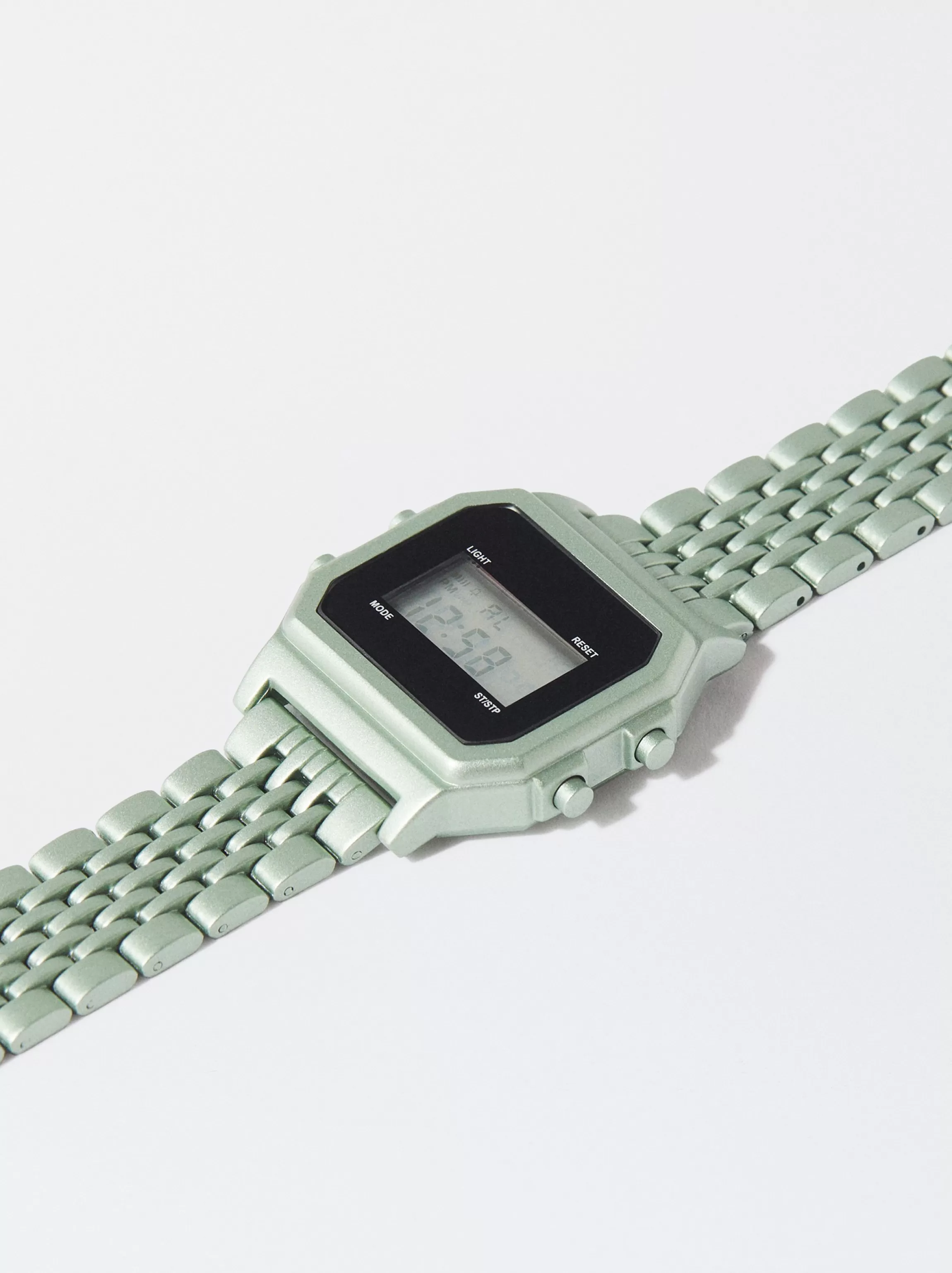 Mujer PARFOIS Relojes Digitales*Reloj Digital Correa Malla Metálica Verde