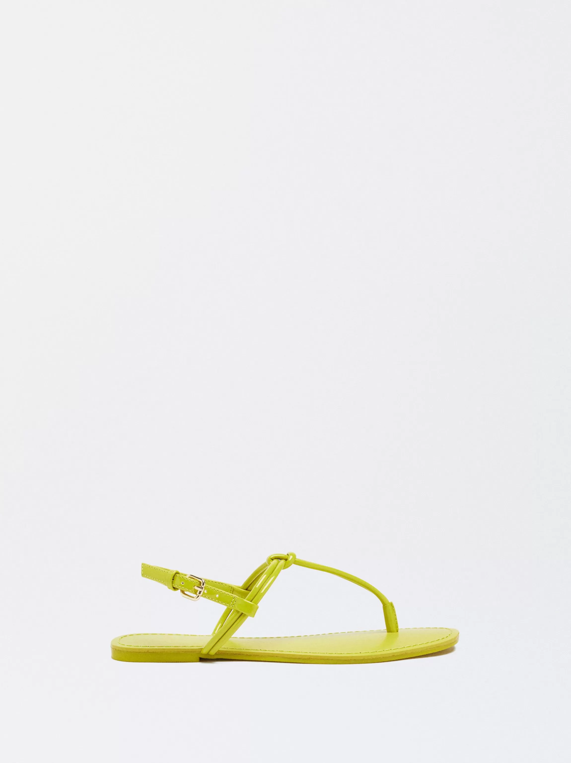 Mujer PARFOIS Sandalias*Sandalia Plana Con Nudo Amarillo