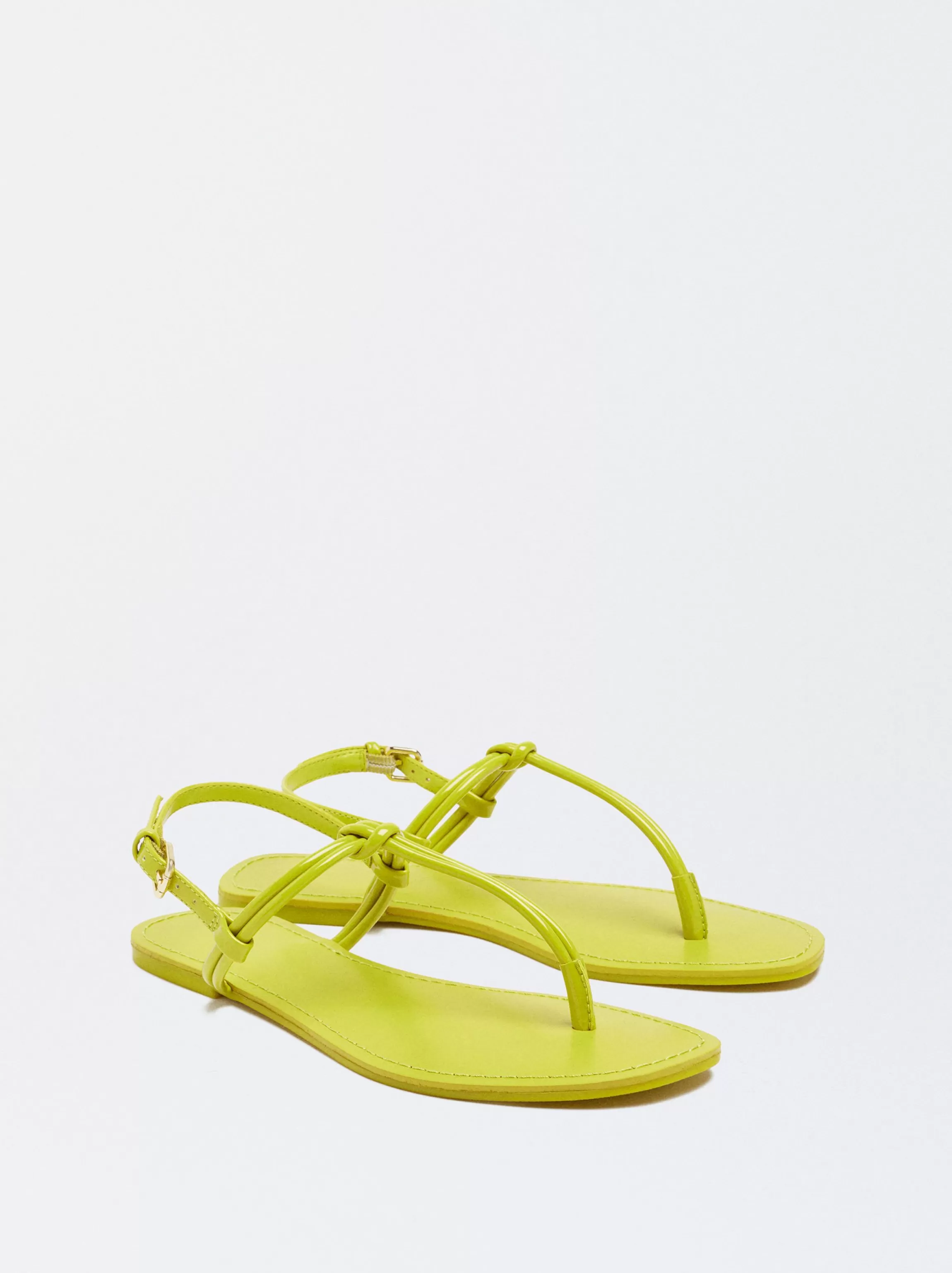 Mujer PARFOIS Sandalias*Sandalia Plana Con Nudo Amarillo