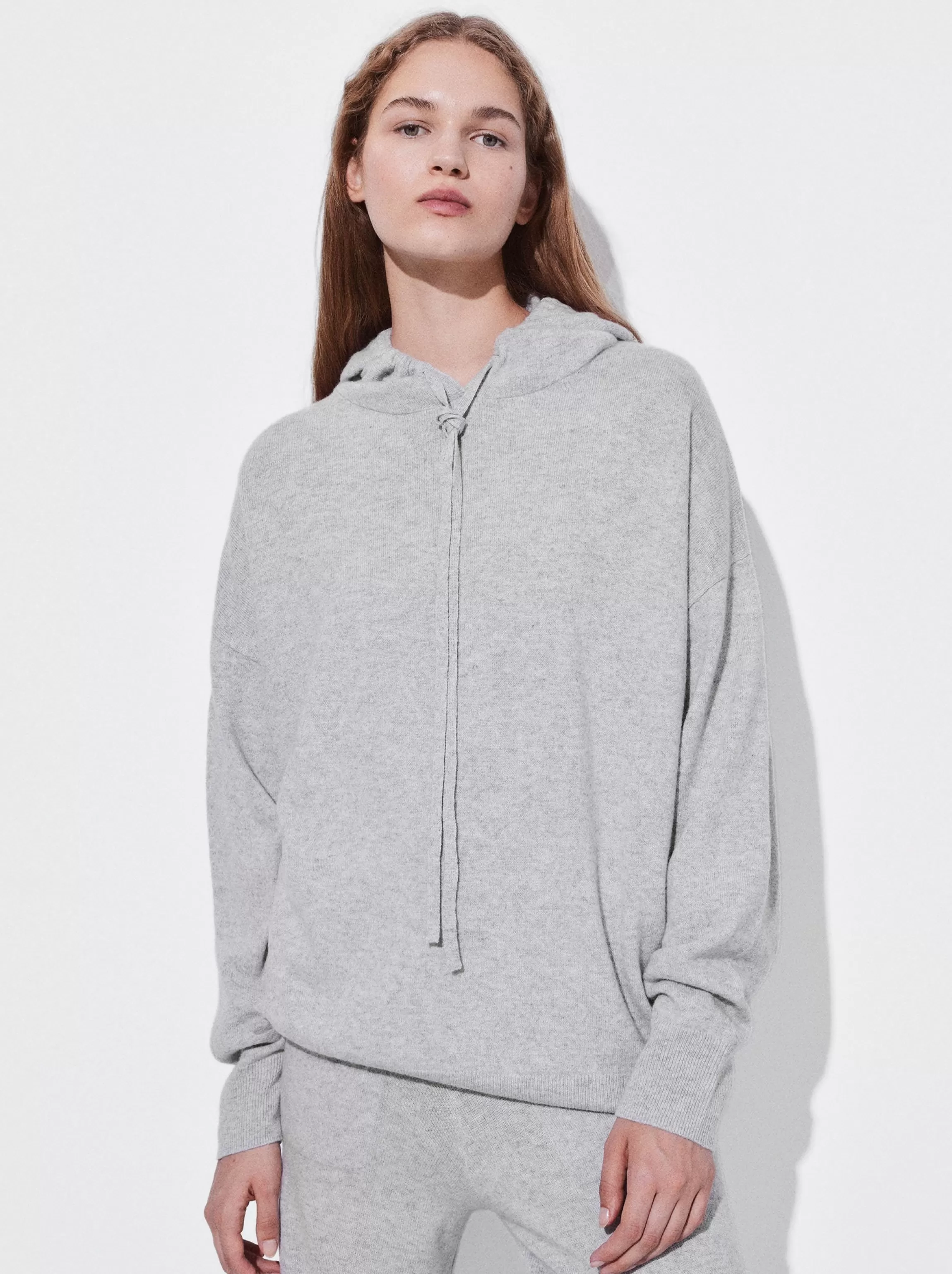 Mujer PARFOIS Básicos | Jerséis y Cárdigans | Jerséis y Cárdigan | Cashmere | Sudaderas*Sudadera Con Capucha 100% Cashmere Gris